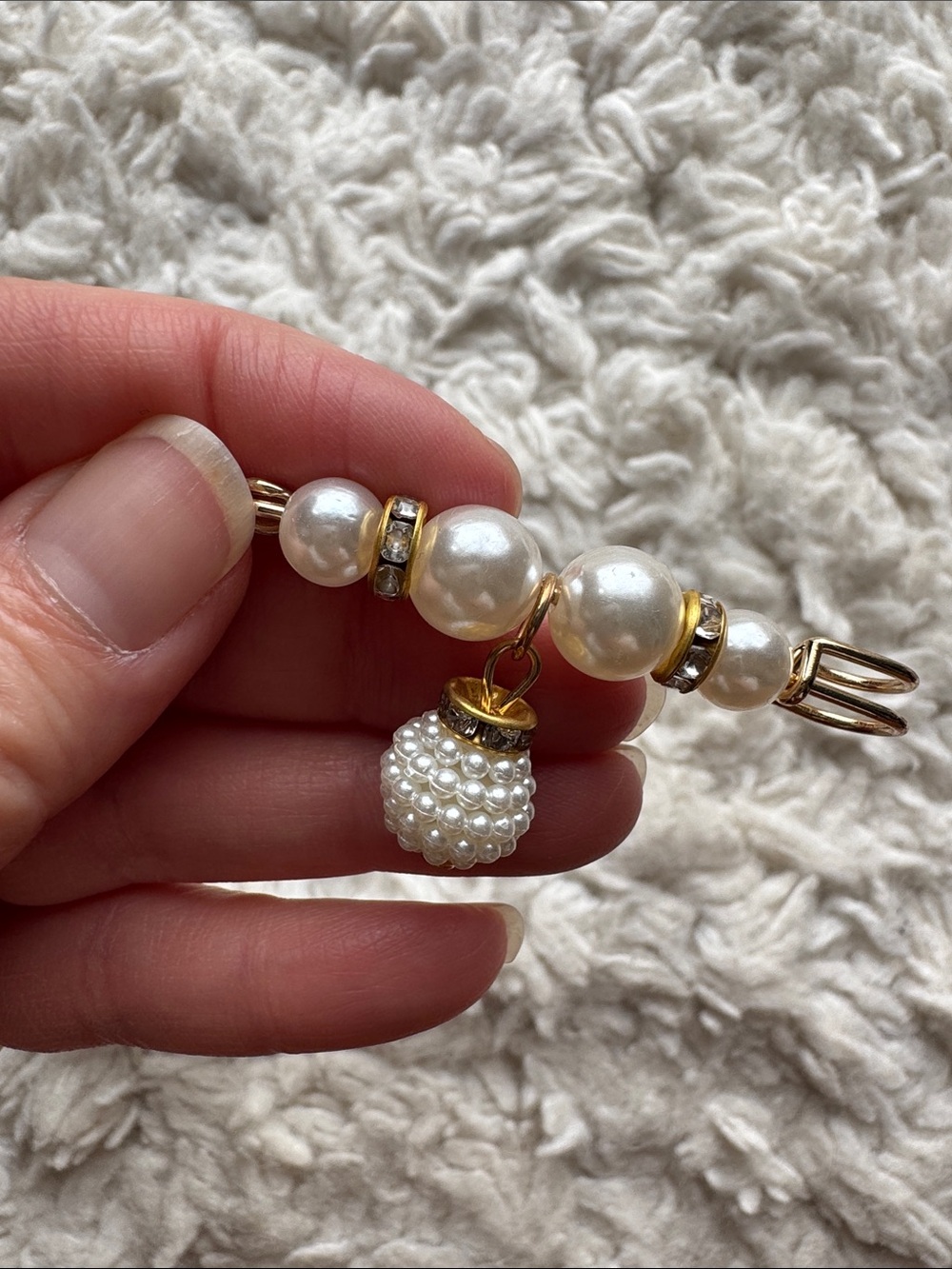 Pearl and Rhinestone Brooch
